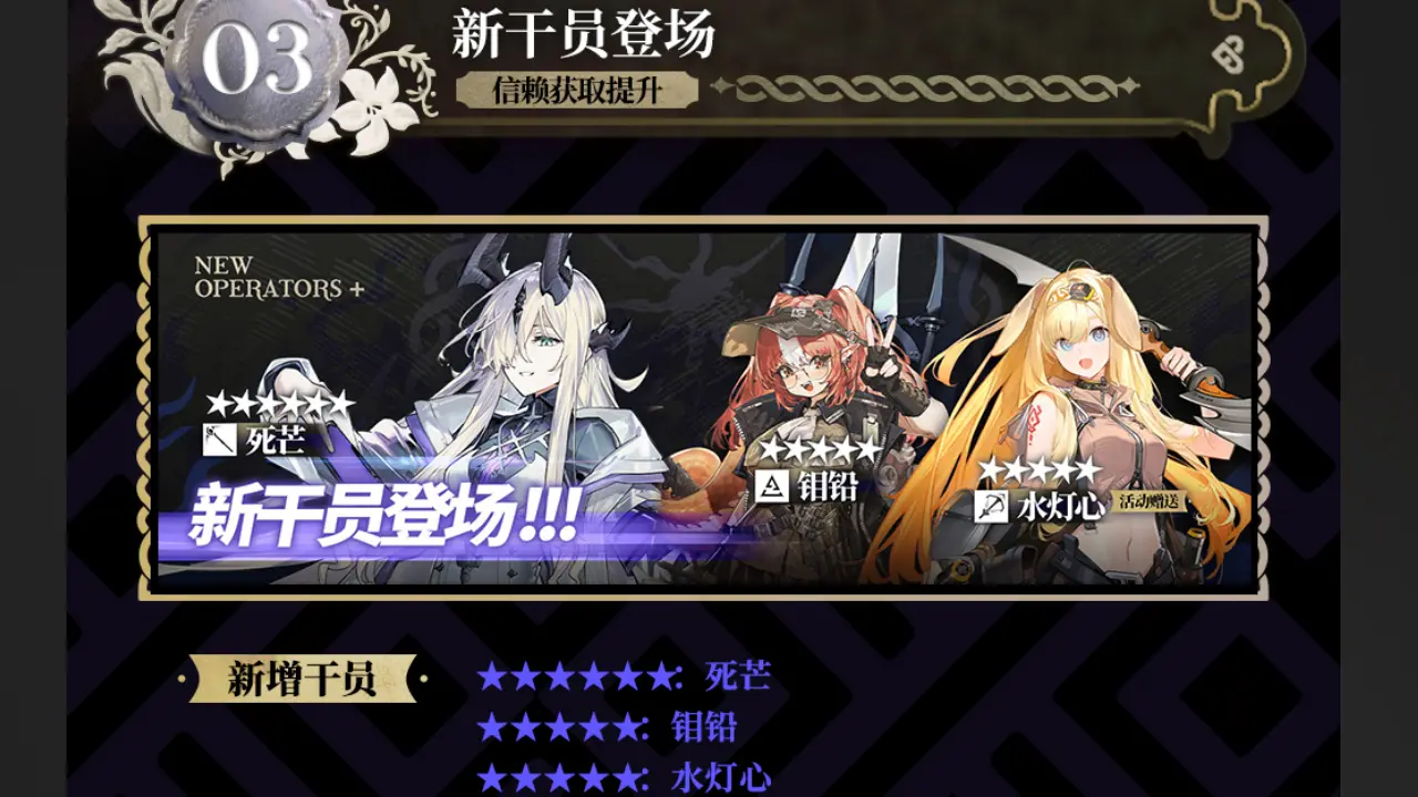 明日方舟「挽歌燃烧殆尽」版本3.7上线：新六星干员死芒值得抽吗？